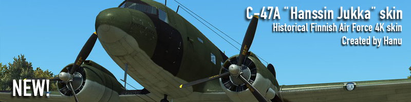 Semi-historical Finnish Douglas DC-2 4K skin. Semi-historical Finnish Douglas DC-2 4K skin.